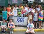 The Stuff-A-Van Food Drive volunteers at Shaw's Supermarket